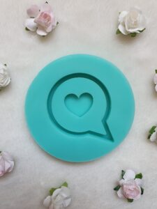 moule silicone pour résine bulle coeur