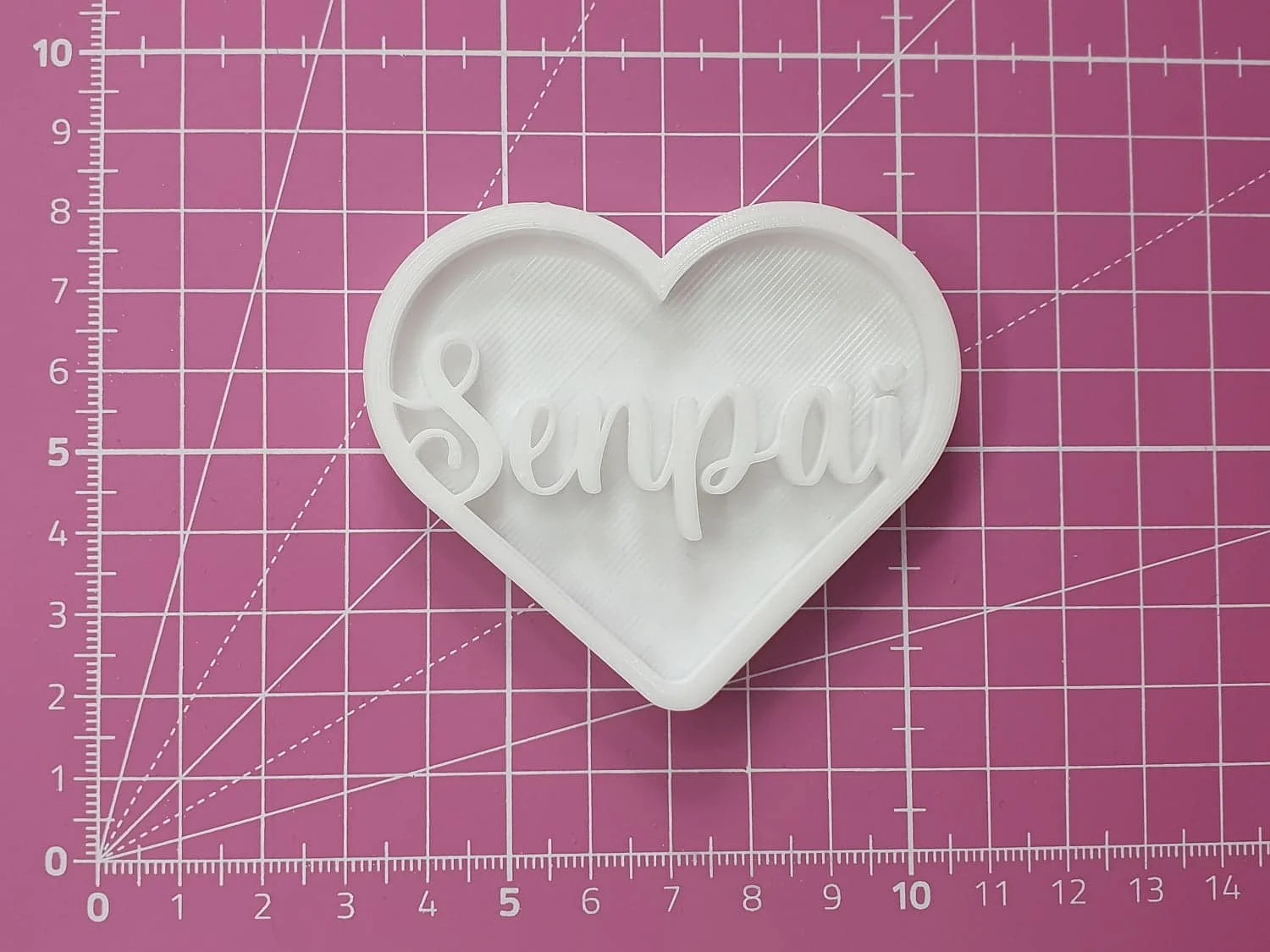 Cœur senpai  / Moule silicone sur commande – Image 2