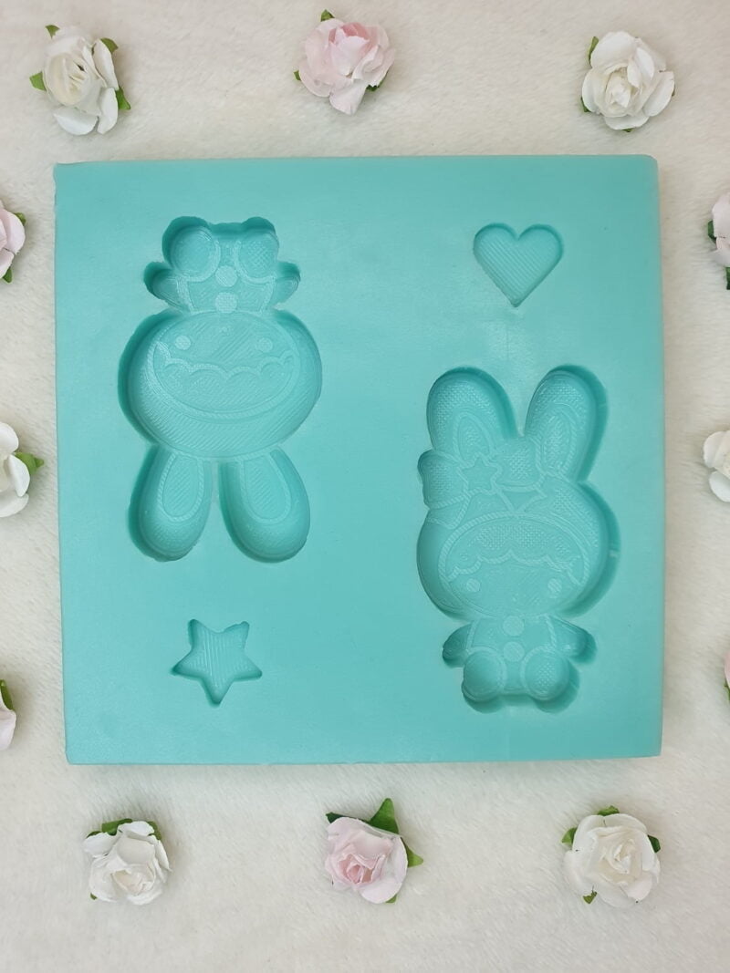 silicone mold little twins for resin