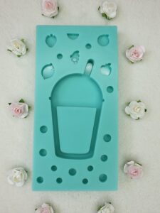 silicone mold bubble tea shaker for resin