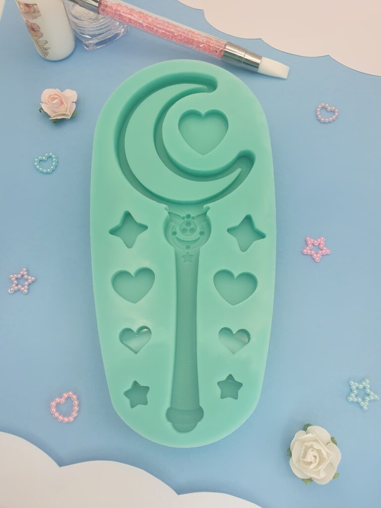 silicone mold sailor moon wand for resin