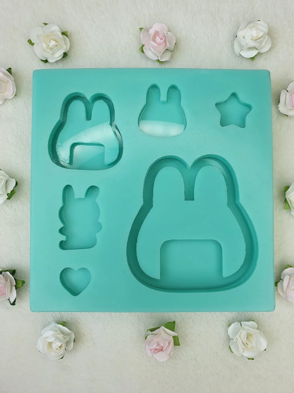 silicone mold onigiri bunny shaker for resin