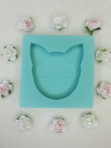 silicone mold cat head skull for resin