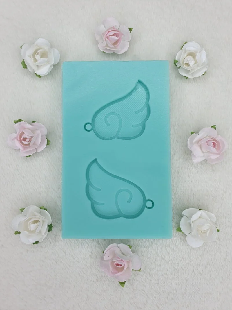 silicone mold sakura wings earrings for resin