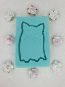 silicone mold ghost cat shaker for resin