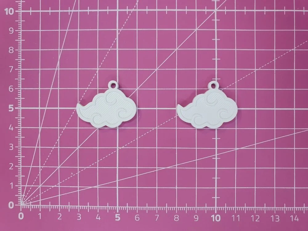Boucles d'oreilles nuage akatsuki / Moule silicone sur commande - Image 2