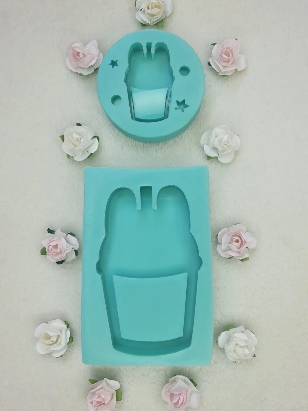 silicone mold bunny bubble tea shaker for resin