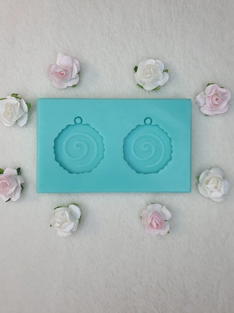 silicone mold narutomaki earrings for resin