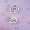 bubble heart clay cutter for polymer clay