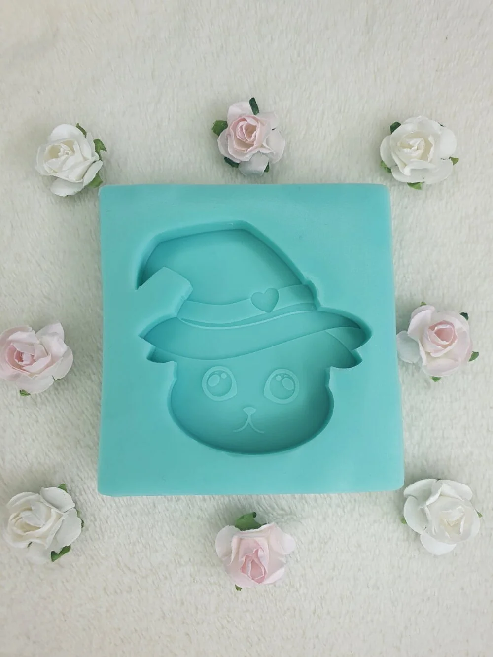 silicone mold witch cat for resin