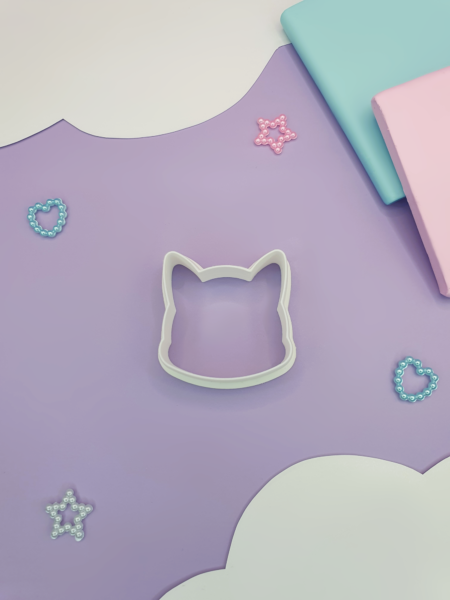 Emporte-pièce tête de chat pour pâte polymère