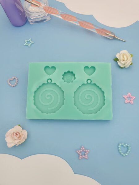 silicone mold narutomaki earrings for resin