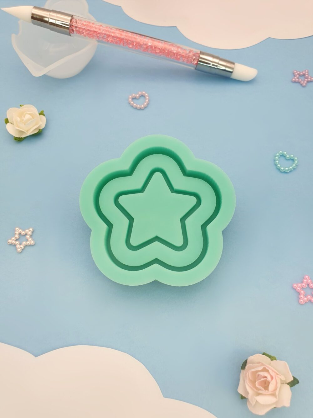 silicone mold star double shaker for resin