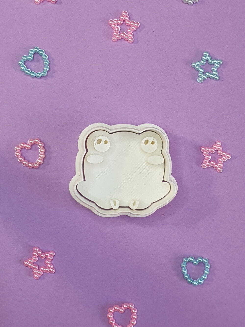 frog clay cutter and stamp for polymer clay
