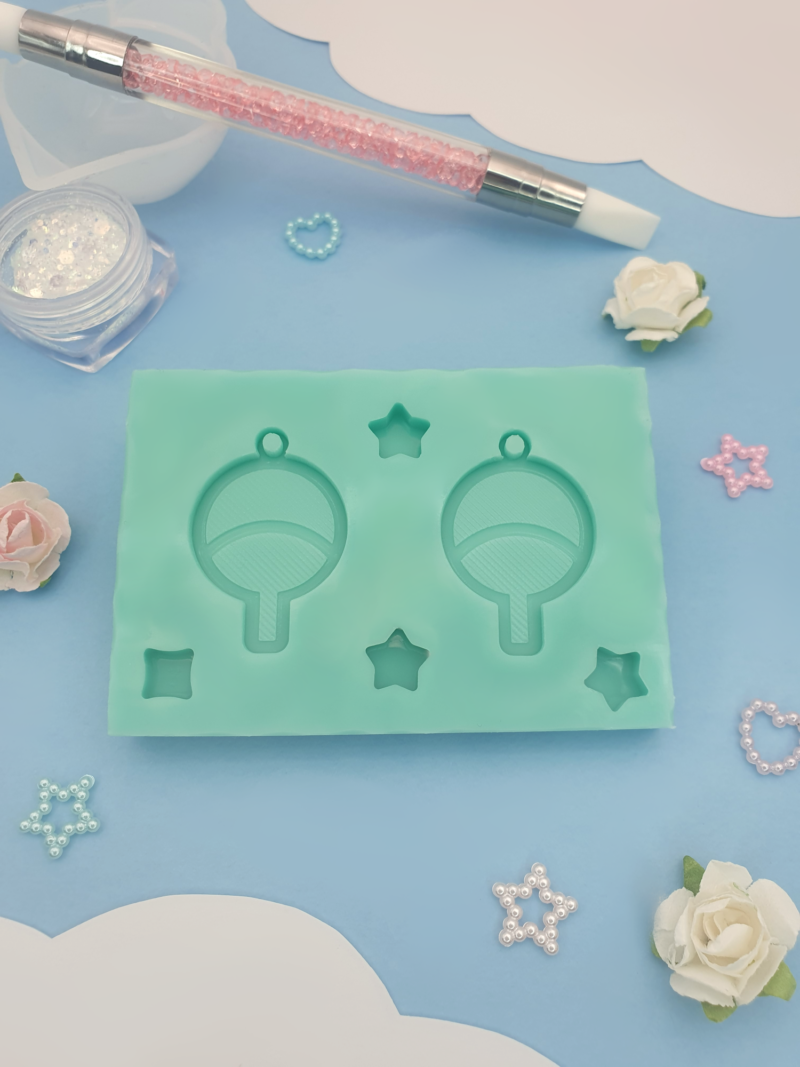 silicone mold clan uchiwa earrings for resin