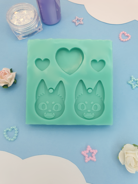 Moule en silicone boucles d'oreilles jiji pour résine époxy