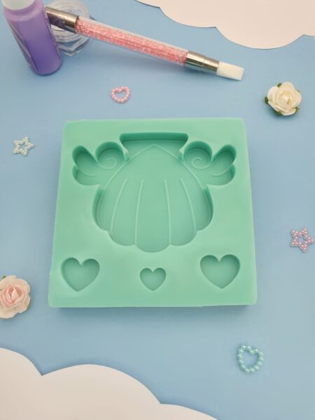 silicone mold mermaid melody shell for resin