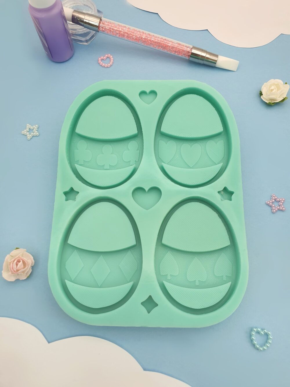 silicone mold shugo chara eggs shaker for resin