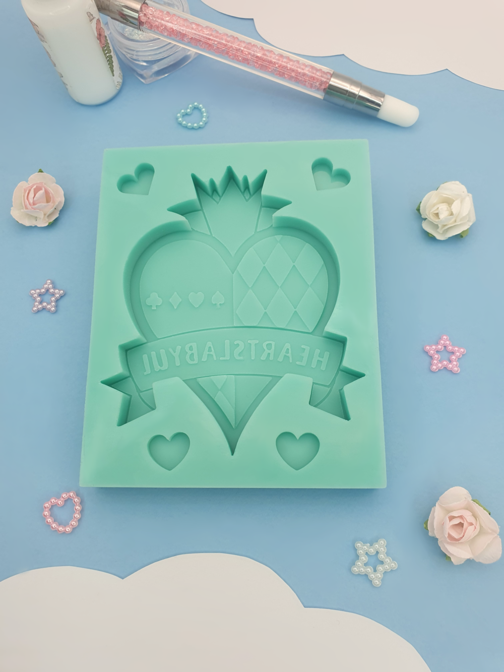 silicone mold twisted wonderland heartslabyul for resin