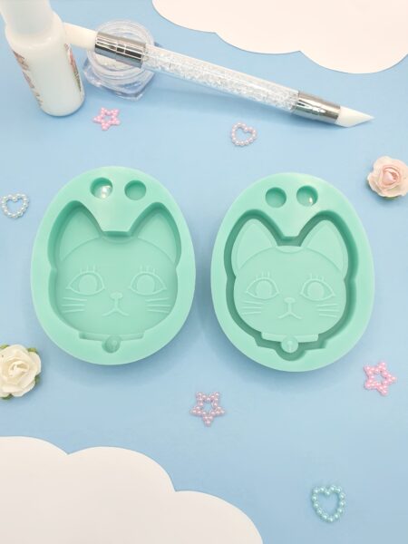 Moule en silicone maneki neko chat dandadan pour résine époxy