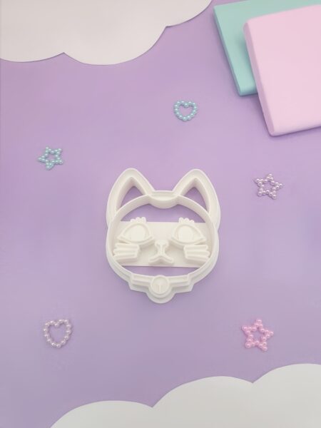 Emporte-pièce maneki neko chat dandadan pour pâte polymère
