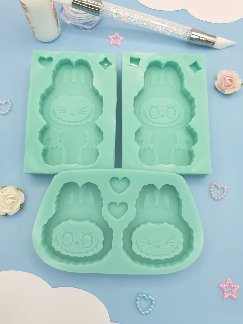 Moule en silicone labubu pour résine époxy
