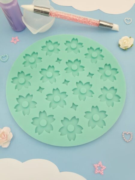 Moule en silicone pampille interchangeable créole boucles d'oreilles fleur pour résine époxy