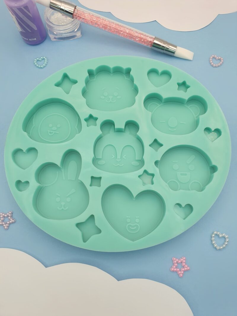 Moule en silicone kpop bts bt21 pour résine époxy