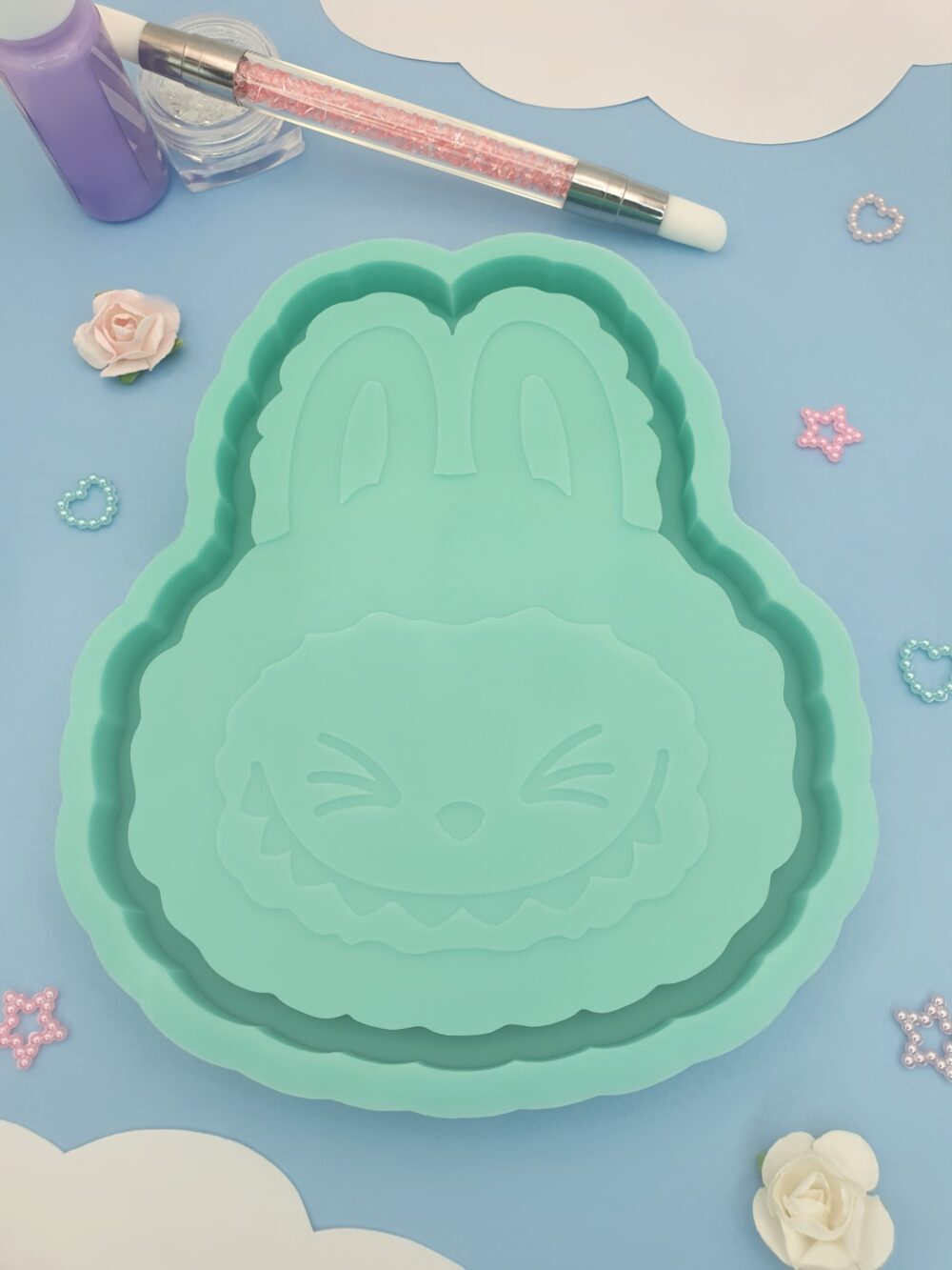Moule en silicone plateau labubu pour résine époxy