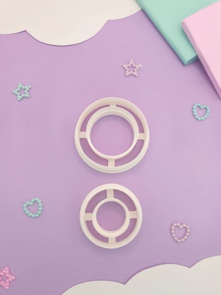 Emporte-pièce cercle concentrique pour pâte polymère