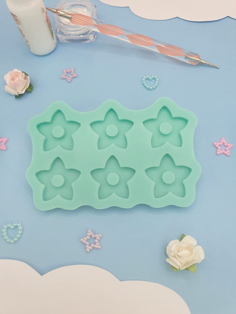 Moule en silicone pampille interchangeable créole boucles d'oreilles fleur pour résine époxy