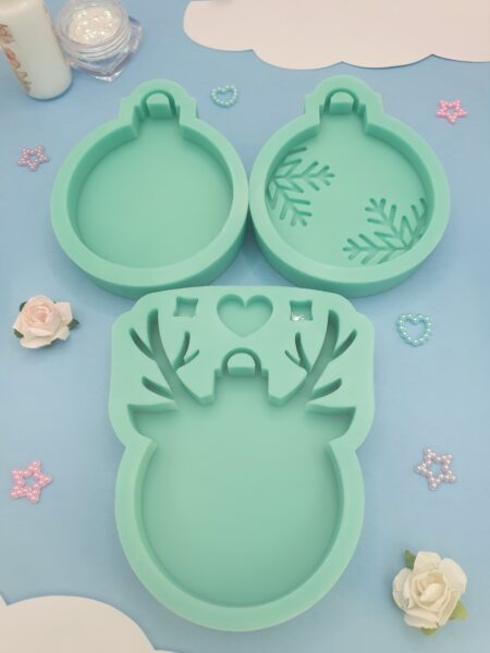 Moule en silicone boule de noel pour résine époxy