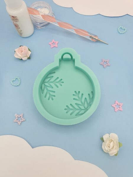 Moule en silicone boule de noel pour résine époxy
