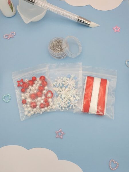 Kit créatif pour créer ces décorations de Noël en résine, jesmonite, pâte polymère, aqua résine…