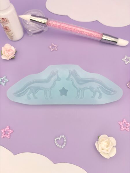 Moule en silicone boucles d'oreilles renards pour résine époxy