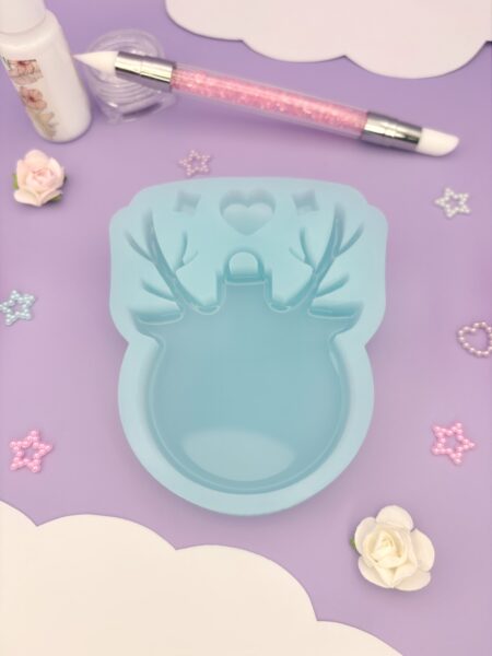 Moule en silicone boule de noel cerf pour résine époxy