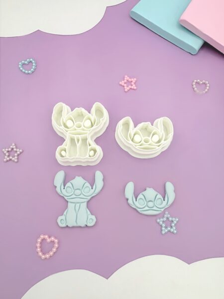 Emporte-pièce alien bleu pour pâte polymère