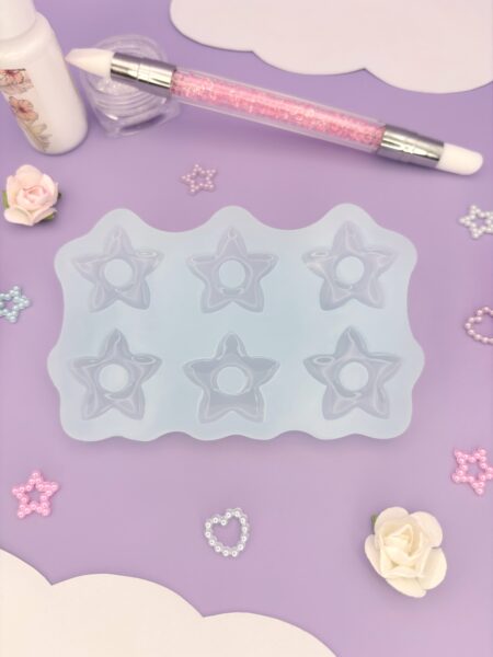 Moule en silicone pampille interchangeable créole boucles d'oreilles fleur pour résine époxy