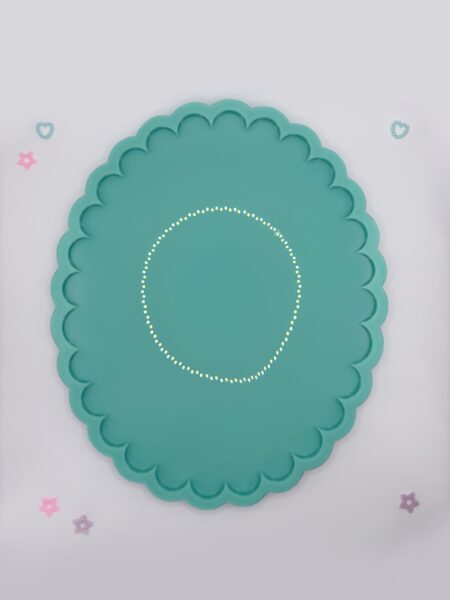 Moule en silicone arche pour résine époxy. Décoration mural cadre plein festonnés pour chambre d'enfant baby shower