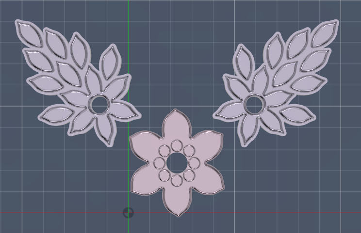 Précommande collier fleurs et pétales suspendu inspirée Bridgerton / Moule & emporte-pièces