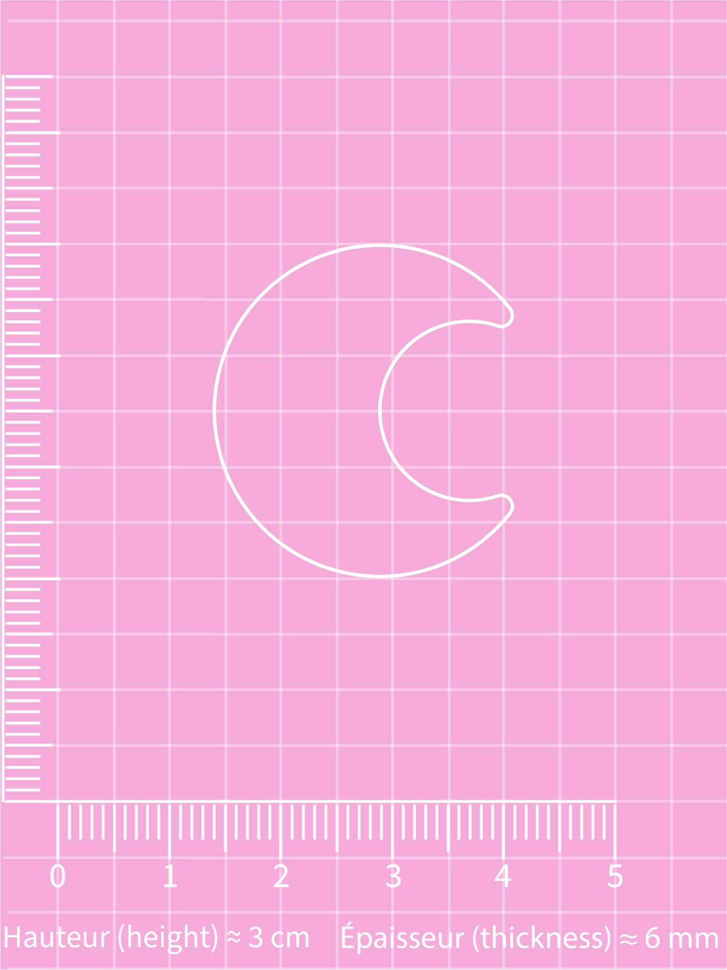 Boucles d'oreilles lune effet cristaux / Moule silicone sur commande – Image 3