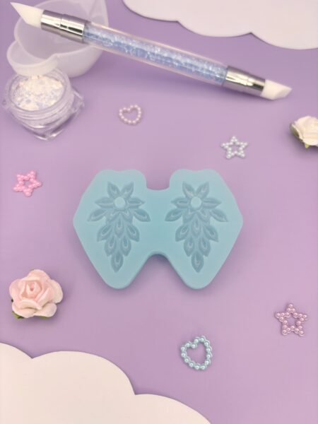 Moule en silicone boucles d'oreilles fleurs pour résine époxy. Pampille pour créole interchangeable