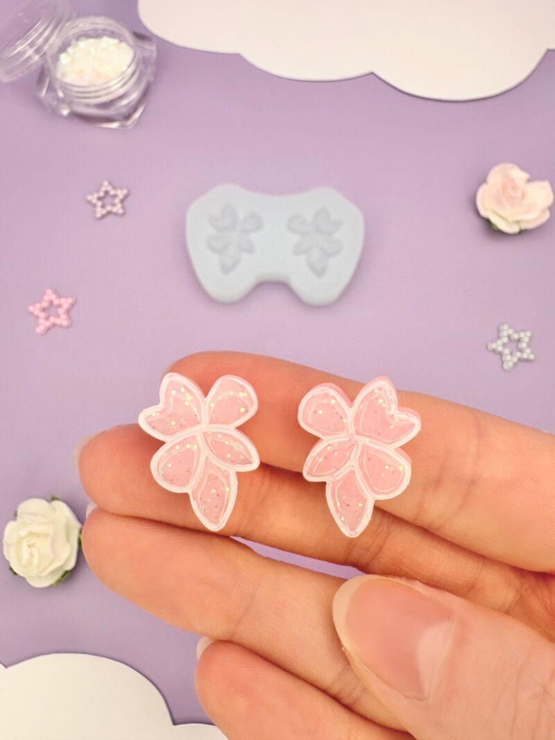 Moule en silicone boucles d'oreilles pour résine époxy.