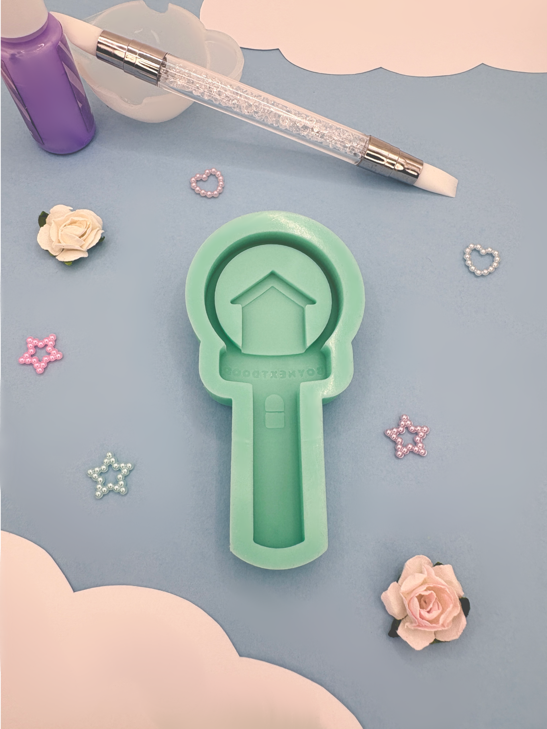 Moule en silicone lightstick boynextdoor kpop shaker pour résine époxy